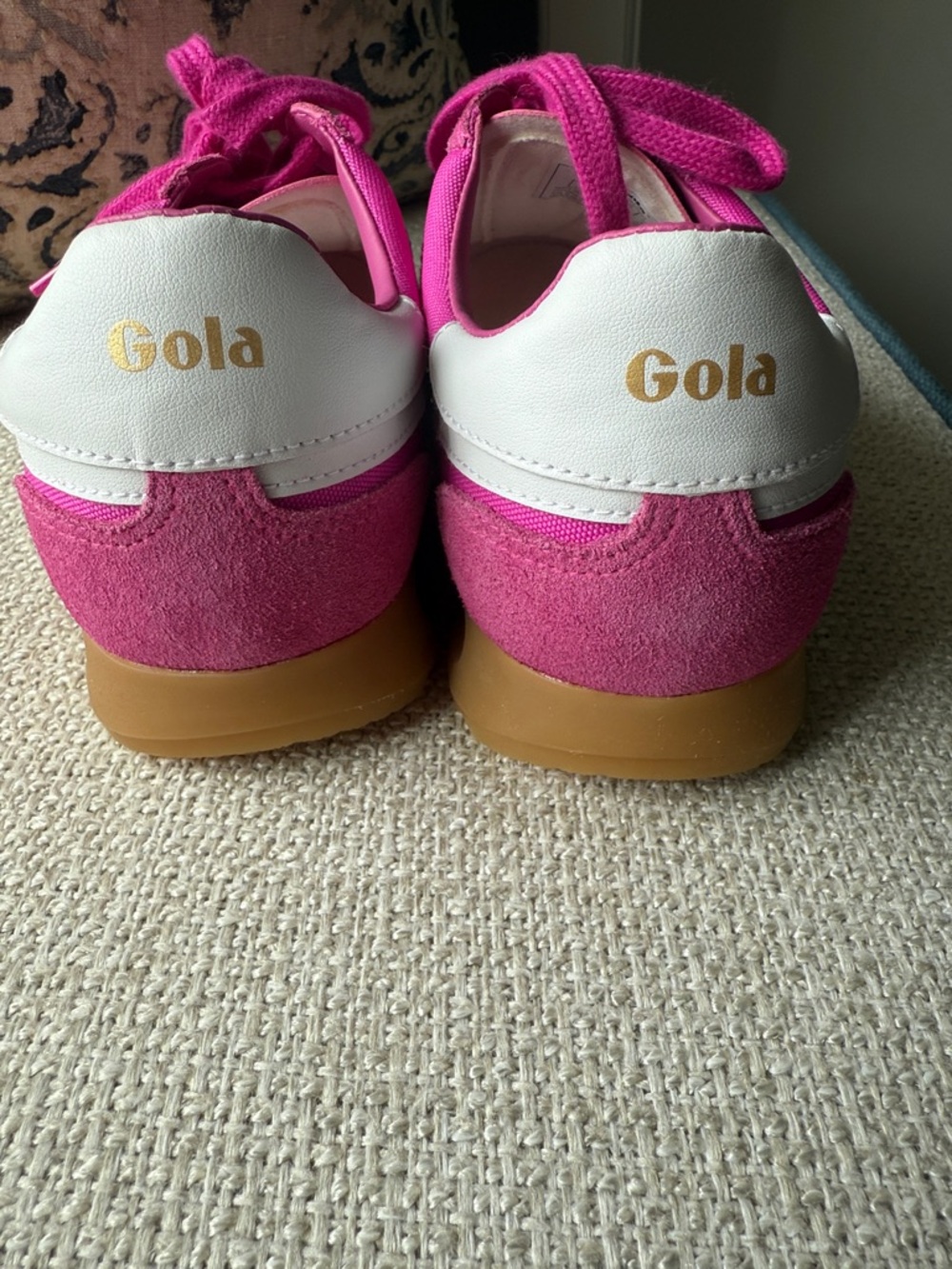 Gola Pink and White Classic Sneakers - Picture 3 of 8